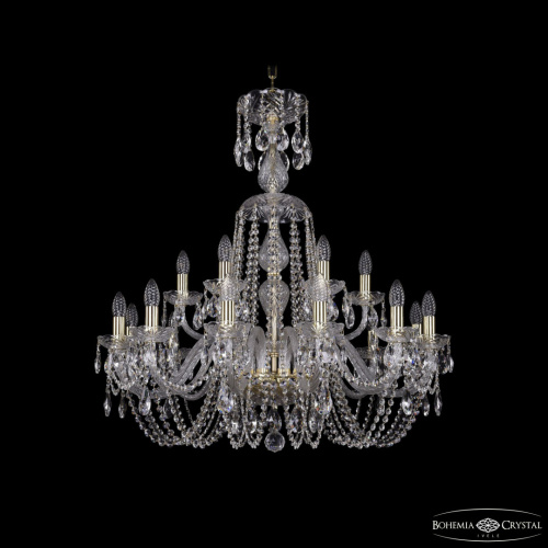 Люстра хрустальная 1402/12+6/300/XL-90 G Люстра хрустальная 1402/12+6/300/XL-90 G