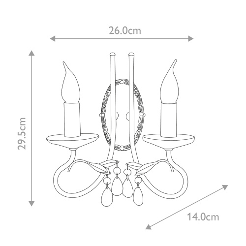 Бра Elstead Lighting CRT2-SILVER-GOLD фото 6 Бра Elstead Lighting CRT2-SILVER-GOLD фото 6