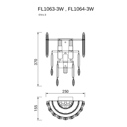 Бра Constancia Chrome FL1064-3W фото 6