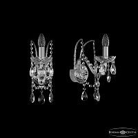 Бра хрустальные 1411B/1/160 Ni Bohemia Ivele Crystal (Богемия Ивеле Кристалл)
