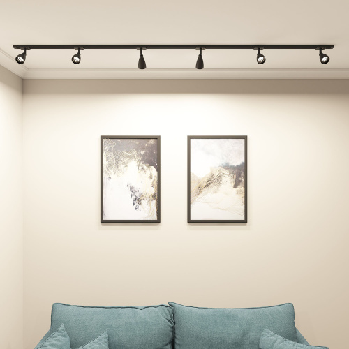 DK6050-BK Трековый светильник IP 20, 15 Вт, GU10, черный, алюминий, пластик фото 5