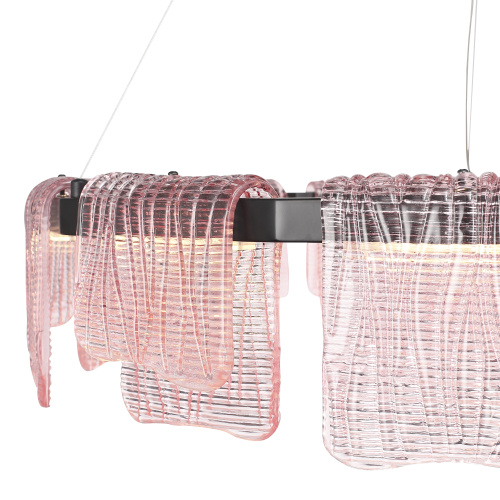 SL6021.403.66 Светильник подвесной ST-Luce черный/розовый LED 1*66W 3000K VOILE фото 5