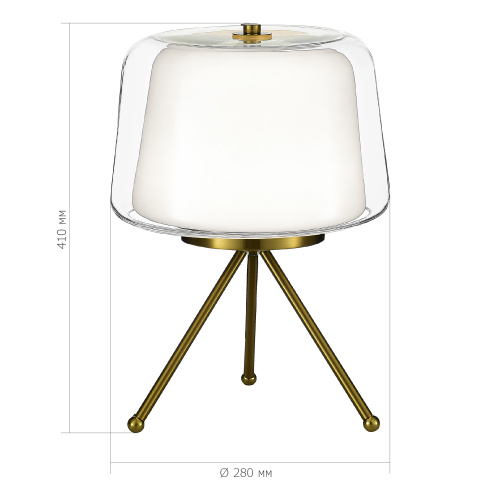 SL6127.304.01 Прикроватная лампа ST-Luce Латунь/Белый, Прозрачный LED 1*16W 3000K PANDORA фото 2