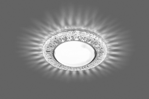 Светильник встраиваемый с белой LED подсветкой Feron CD4022 потолочный GX53 без лампы прозрачный фото 4