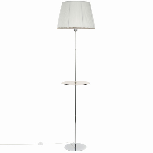 Citilux Линц CL402970T Торшер хром со столиком и белым абажуром фото 5 Citilux Линц CL402970T Торшер хром со столиком и белым абажуром фото 5