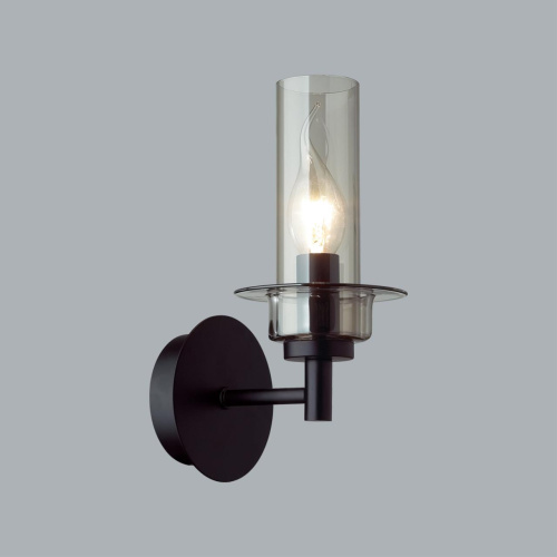 6555/1W CLASSI LN26 100 черный/дымчатый/металл/стекло Бра E14 1*40W 220V MADONNA фото 3 6555/1W CLASSI LN26 100 черный/дымчатый/металл/стекло Бра E14 1*40W 220V MADONNA фото 3