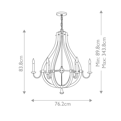 Люстра Hinkely Lighting, Арт. HK-MIDDLEFIELD6 фото 6 Люстра Hinkely Lighting, Арт. HK-MIDDLEFIELD6 фото 6