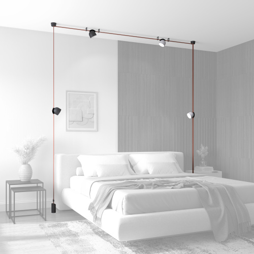 DK5542-BK Поворотный светильник для трека-ремня Belty, серия Spot, со светодиодом, D100*H107мм, 48V DC, 12W, RA90, 120°, 4000K, IP20, черный, алюминий фото 8