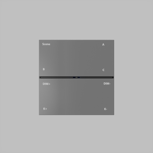 DK7201-DG Накладная настенная панель управления для светильников Air 3000-5000K, серия Control, IP20, CR2032 3V x 2, темно-серый, пластик