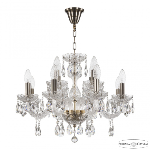 Люстра хрустальная 117/8+4/195 Pa Bohemia Ivele Crystal (Богемия Ивеле Кристалл)
