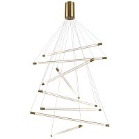 4369/80L HIGHTECH ODL23 235 полированное золото/акрил с пузырьками Подвесной св-к IP20 LED 64W 3000K SPARKY