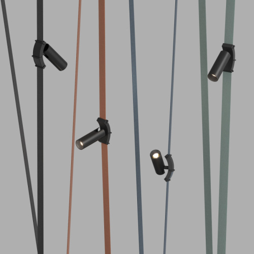 DK5547-BK Поворотный светильник для трека-ремня Belty, серия Spot, со светодиодом, D35*L126.5мм, 48V DC, 7W, RA90, 30°, 3000K, IP20, черный, алюминий фото 2