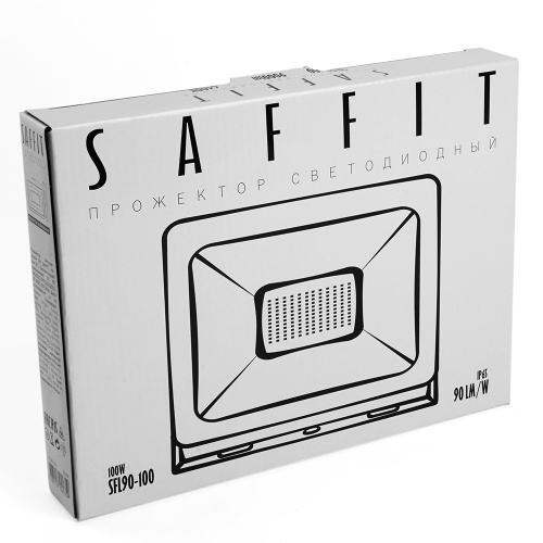 Светодиодный прожектор SAFFIT SFL90-100 IP65 100W 6400K черный фото 2