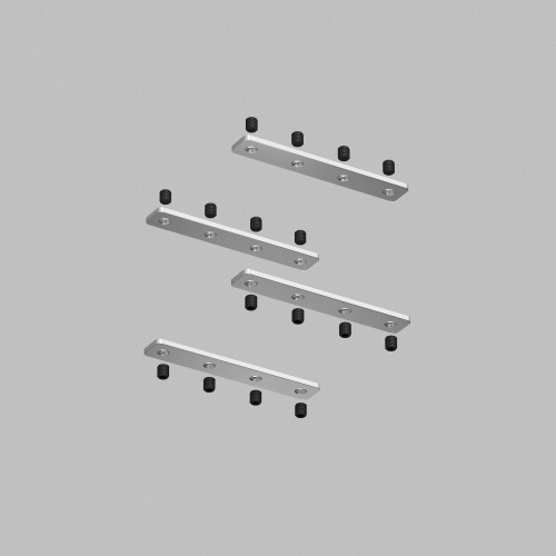 TR2018-AL Комплект прямых соединителей трека SLOTT, алюминий
