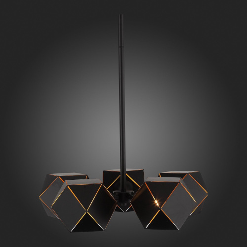 SL258.402.05 Люстра потолочная ST-Luce Черный/Черный, Золото E14 5*40W ENIGMA фото 3