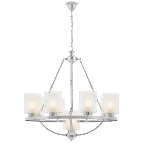 Подвесная люстра Lumina Deco Santini LDP 1220-9 CHR+WT Подвесная люстра Lumina Deco Santini LDP 1220-9 CHR+WT