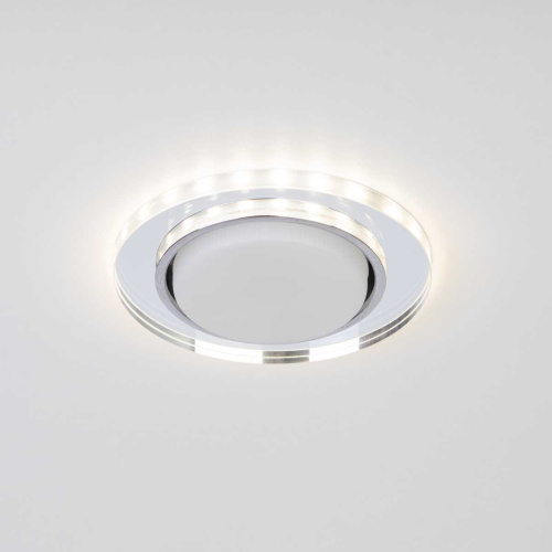 Светильник встраиваемый cо светодиодной подсветкой ЭРА DK LD51 MR под лампу GX53 зеркальный Б0057467 фото 5