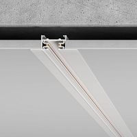 Встраиваемый однофазный шинопровод 1 метр белый (с вводом питания и заглушкой) 85082/00