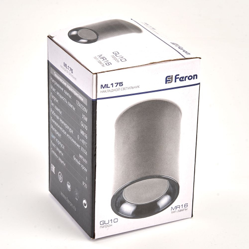 Светильник потолочный Feron ML175 MR16 GU10  35W 230V, белый, хром фото 2