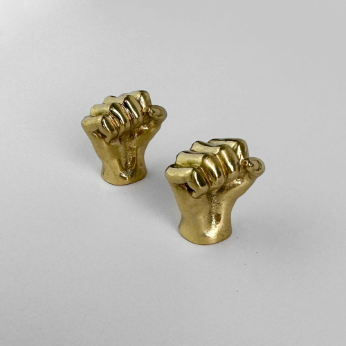 Ручка-кнопка MOS004 brass фото 4 Ручка-кнопка MOS004 brass фото 4