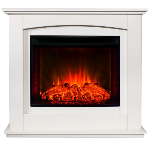 Электрокамин RealFlame Canada 25,5 WT белый с очагом Evrika 25,5 LED Электрокамин RealFlame Canada 25,5 WT белый с очагом Evrika 25,5 LED