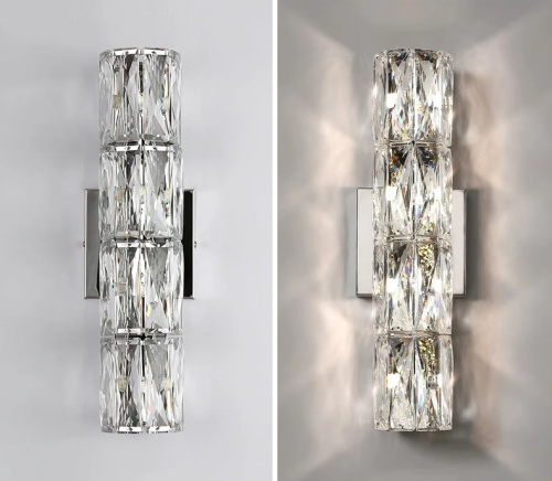 Настенный светильник A06W/4 silver/clear фото 6