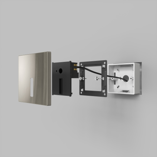 DK1030-NI Светильник встраиваемый в стену, IP 20, LED 3000K, 3 Вт, никель, алюминий фото 5