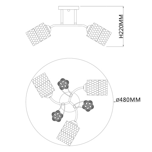 Потолочный светильник Escada 1113/3PL E27*40W Chrome фото 2