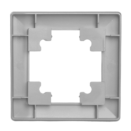 Рамка STEKKER, PFR00-7001-03 1-местная, пластик, серия Катрин, серебро фото 4