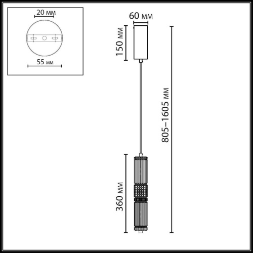 5456/12L L-VISION ODL_EX26 045 темный сатин.никель/терракот/черный Подвес LED 12W 4000K COLLIER фото 3 5456/12L L-VISION ODL_EX26 045 темный сатин.никель/терракот/черный Подвес LED 12W 4000K COLLIER фото 3