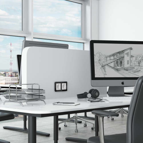 Розетка с заземлением и шторками (белый матовый) W1171161 фото 6