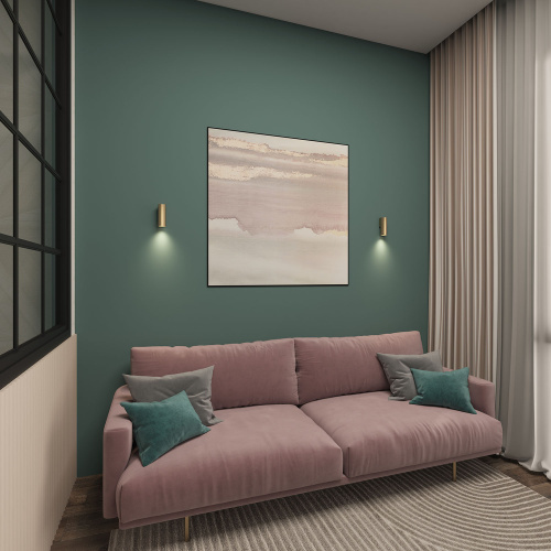 DK5021-SG Настенный светильник, IP20, до 15 Вт, LED, GU10, матовое золото, алюминий фото 2