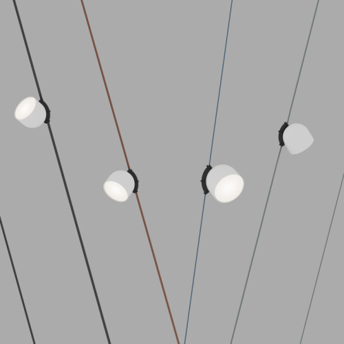 DK5642-WH+BK Поворотный светильник для трека-ремня Belty Smart, серия Spot, со светодиодом, D100*H107мм, 48V DC, 12W, RA90, 120°, 3000-5700K, IP20, белый с черным, алюминий фото 2