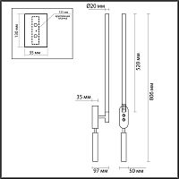 5680/9WL LEDIO LN26 443 чёрный Настенный светильник LED 11W 3000K  220V FERRIS