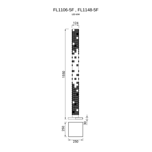 Торшер Elegance Chrome FL1148-5F фото 2