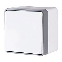 Выключатель одноклавишный влагозащищенный Gallant белый W5010201