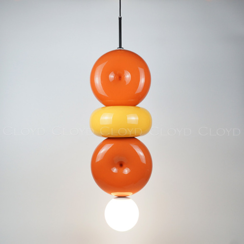 Подвесной светильник Cloyd MOGOTON P1 / Ø25 см - черный - оранж. и желт. керамика (арт.11899) фото 3 Подвесной светильник Cloyd MOGOTON P1 / Ø25 см - черный - оранж. и желт. керамика (арт.11899) фото 3