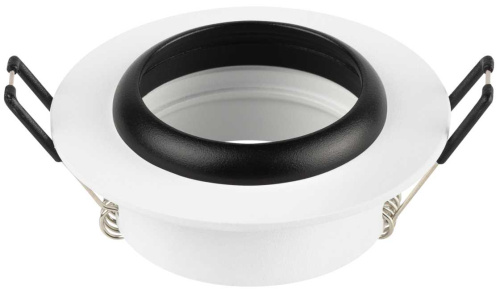Светильник встраиваемый алюминиевый ЭРА KL109 WH/BK под лампу MR16 GU5.3 белый/черный матовый Б0061828 фото 5