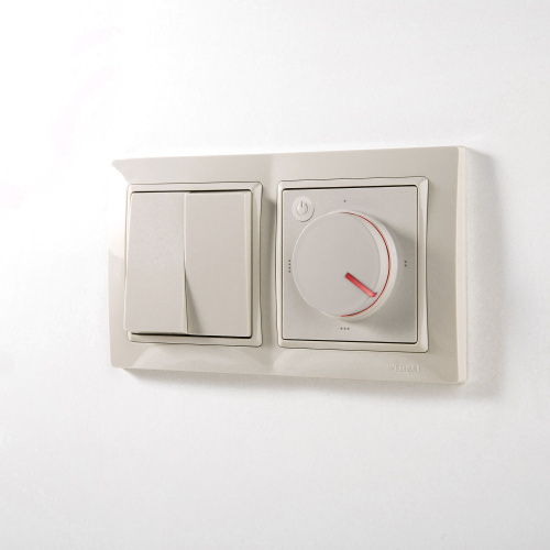 Терморегулятор электромеханический для теплого пола (слоновая кость) W1151103 фото 3