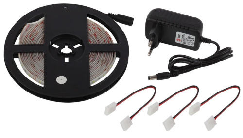 Светодиодная влагозащищенная лента ЭРА 4,8W/m 60LED/m 2835SMD холодный белый 5M 2835kit-4,8-60-12-IP65-6500-5m Б0043063 фото 3