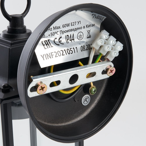 Светильник садово-парковый Feron PL201 на стену вниз 60W E27 230V, черный фото 3