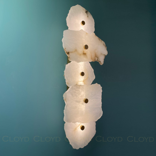 Бра Cloyd KNOSS-A W1 / выс. 51 см - алебастр - латунь (арт.20270) фото 6