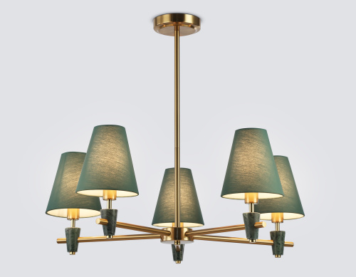 Потолочный светильникс мрамором E14*5 фото 2 Потолочный светильникс мрамором E14*5 фото 2