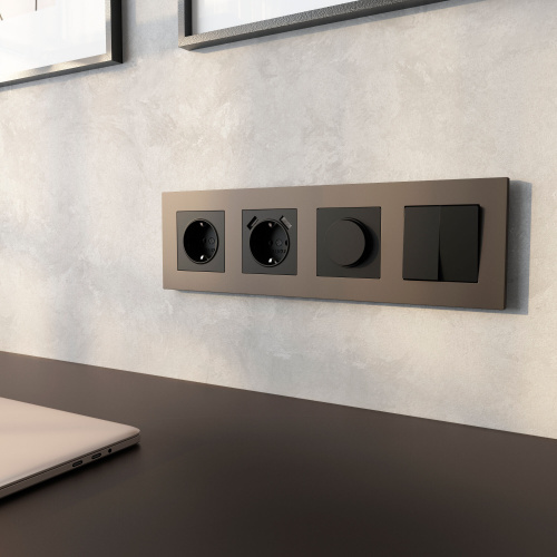 Диммер N (черный матовый) W1142008 фото 3 Диммер N (черный матовый) W1142008 фото 3