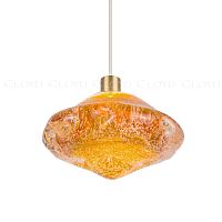 Подвесной светильник Cloyd VOCAL P1 /  латунь - янтарн. стекло (арт.12601)