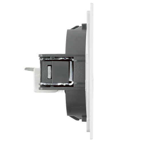 Розетка компьютерная 1-местная RJ-45 (механизм), STEKKER, серия Мия, RST00-3117-01, белая магнолия фото 4