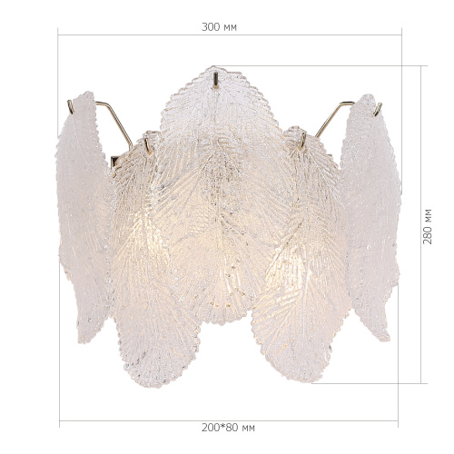 SL6135.201.02 Светильник настенный ST-Luce золотистый/прозрачный, янтарный G9LED 2*5W LIGHTSOME фото 2