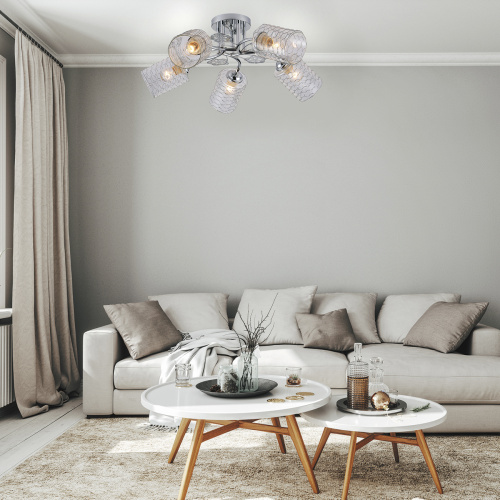 Потолочный светильник Escada 1113/5PL E27*40W Chrome фото 3 Потолочный светильник Escada 1113/5PL E27*40W Chrome фото 3