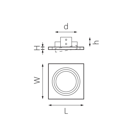 Комплект из светильника и рамки Lightstar Intero 111 (217817+217906) i81706 фото 2