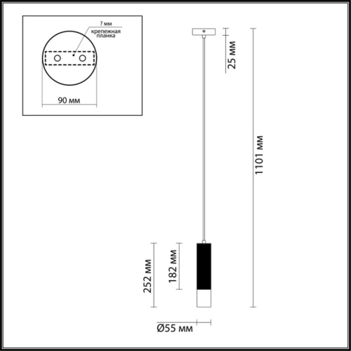 3876/1L HIGHTECH ODL19 399 черный с золотом Подвесной светильник GU10 1*50W 220V KIKO фото 2 3876/1L HIGHTECH ODL19 399 черный с золотом Подвесной светильник GU10 1*50W 220V KIKO фото 2